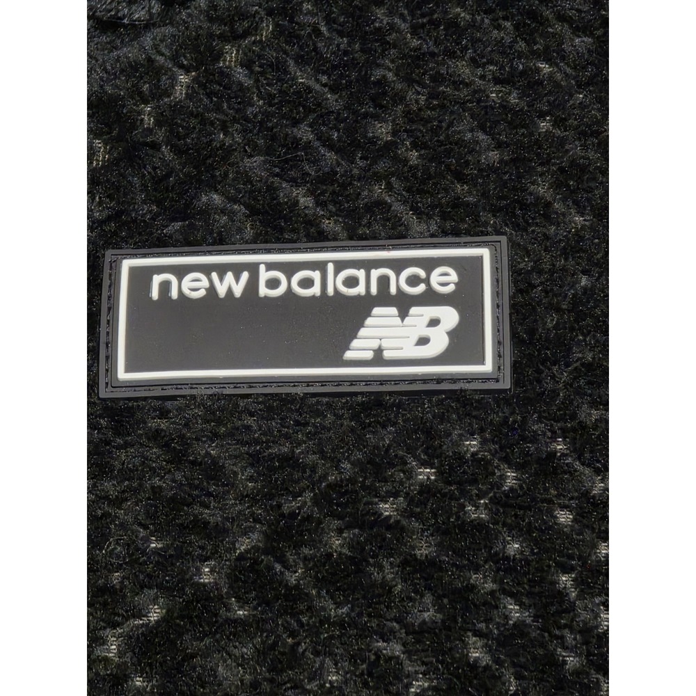 New Balance Fleece Jacket Womens Small S Black Sherpa Fuzzy Full Zip Running Top - Picture 2 of 10